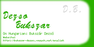 dezso bukszar business card